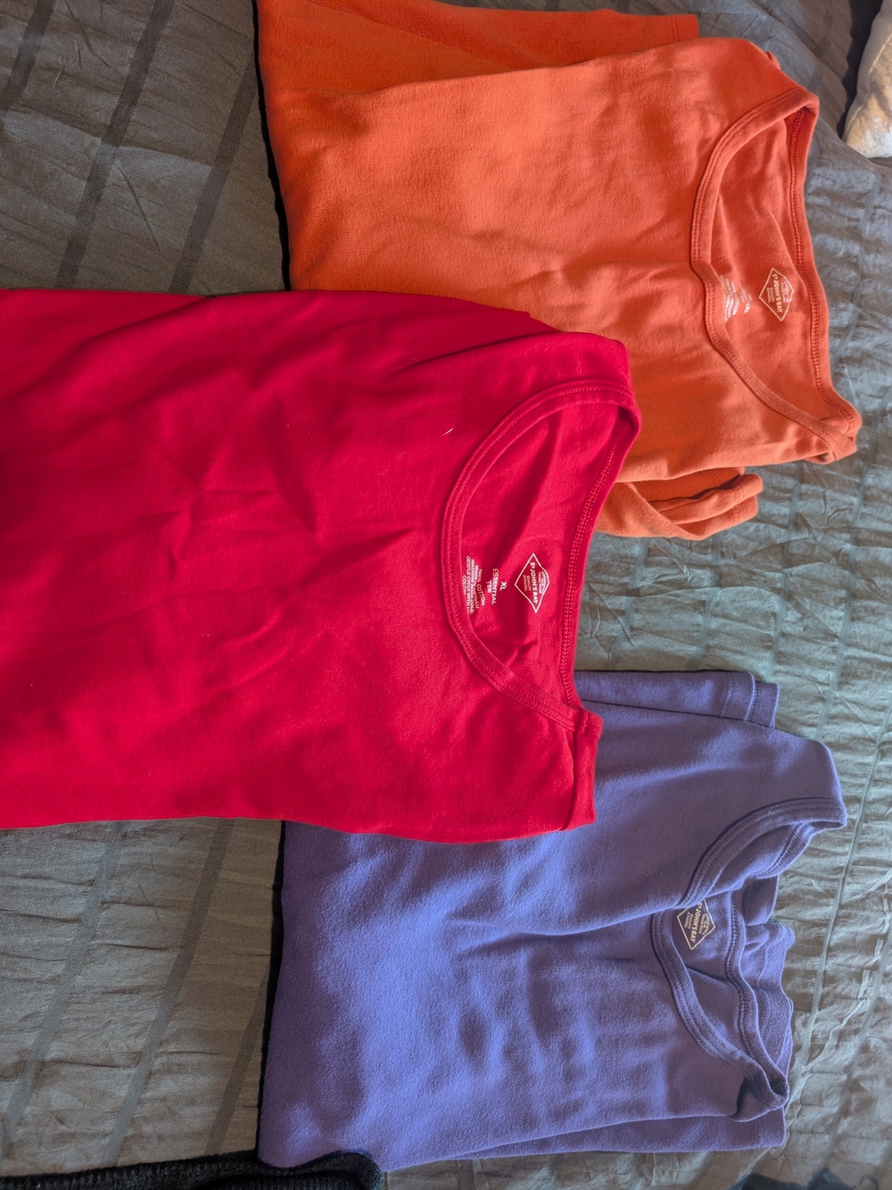 St. John's Bay Women's Long Sleeve Tees - Red, Orange, Purple